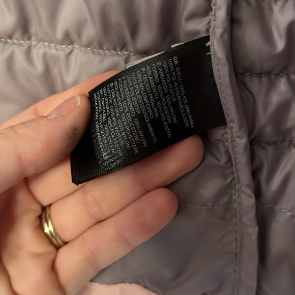 EUC the north face 10/12 girls grey pink winter coat jacket - Picture 5 of 7